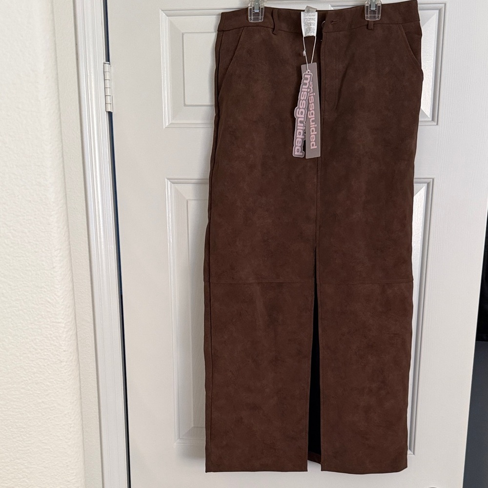 Missguided Brown Pencil Skirt